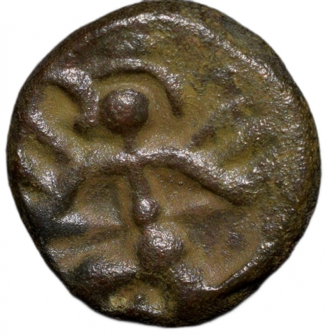 Copper Unit of Krishndevaraya(AD1509-30) of Tuluva Dynasty o