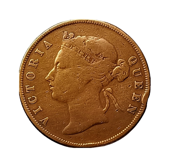 1901 Bronze Cent Coin of Straits Settlement.