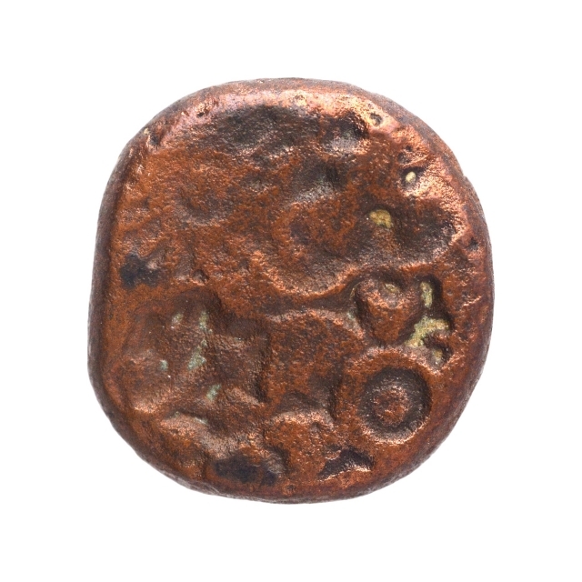 Copper Karshapana Punch Marked Coin of Ujjaini Region.