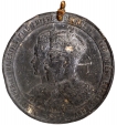 Very-Rare-Jind-State-Pewter-Medal-Issued-on-King-George-V-and-Queen-Mary-Coronation-at-Delhi-year-1911.