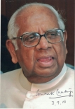 Rare Autograph of former speaker Somnath Chatterjee dated 7-9-2010 on Photograph.