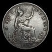 1887 Bronze Half Penny Coin of Victoria Queen of United Kingdom.