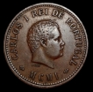 1901-Indo-Portuguese-Bronze-Half-Tanga-Coin-of-Carlos-I.