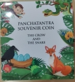 Panchatantra-Coloured-Souvenir-Coin-Set-,The-Crow-and-the-Snake-