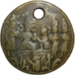 Brass-Temple-token-Ramatanka(18th-Cen.-AD)-with-Lord-Ramas-Coronation-Ceremony