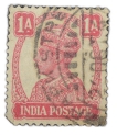 Postal-Stamp-of-George-VI-1-Anna---Dull-Red-&-White-Colour---Used-as-per-Image.