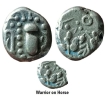 Hindu-coins-of-Medieval-India-Indo-Sassanian,-Billon-Dramma,