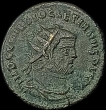Cyzicus of Diocletian Copper Antoninianus Coin of Roman Empire. 