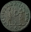 Cyzicus of Diocletian Copper Antoninianus Coin of Roman Empire. 