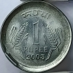 Republic-India-One-Rupee-Die-Cap-Error-Steel-Coin-issued-year-2003.