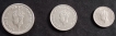 Bombay-Mint-One--Rupee,-Half--Rupee-and--Quarter-Rupee--Coins-Set.