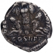 Septimius Severus Silver Denarius Coin of Roman Empire.