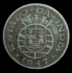 Cupro-Nickel-Quarter-Rupia-Coin-of-Indo-Portuguese.
