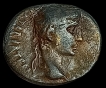 Augustus Silver Denarius Coin of Roman Empire.