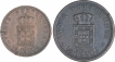 Copper Coins of  Carlos I of India Portuguese.