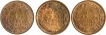 Calcutta-Mint-Bronze-One-Twelfth-Anna-Coins-of-King-George-V-of-1915-and--1916-and-1917