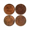 Calcutta-Mint-of-Bronze-Half-Pice-Coins-of-King-George-V-of-1915-and--1916-and-1917-and-1918