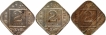 Calcutta-and-Bombay-Mint-Cupro-Nickel-Two-Annas-Coins-of-King-George-V-of-1935-and-1936