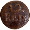 Twelve-Reis-Copper-Coin-of-Indo-Portuguese-Goa-of-Joao.