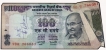 Gutter Fold Printing Error One Hundred Rupees Note Signed by Y.V. Reddy.