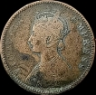Rare-Calcutta-Mint-Copper-Half-Anna-Coin-of-Victoria-Queen-of-1877