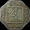 Calcutta-Mint-Cupro-Nickel-Four-Annas-Coin-of-King-George-V-of-1920
