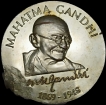 Silver Coated Bronze Medallion of Mahatma Gandhi.