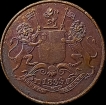 Bombay-Presidency-Copper-Quarter-Anna-of-Calcutta-Mint-of-Year-1249.
