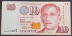 Ten Dollars Note of 1999 of Singapore.