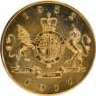 Queen-Elizabeth-Goldd-Gilt-Bronze-Medallion-of-Silver-Jubilee-of-1977.