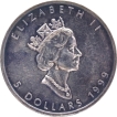 Silver-Five-Dollars-Coin-of-Queen-Elizabeth-II-of-Canada-of-1999.